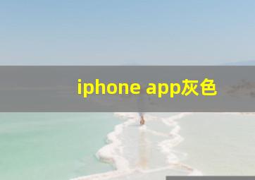 iphone app灰色